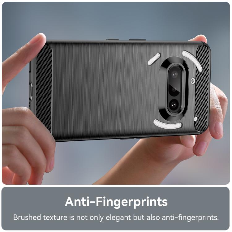 For Nothing Phone 3a Carbon Fiber Brushed Texture TPU Phone Case