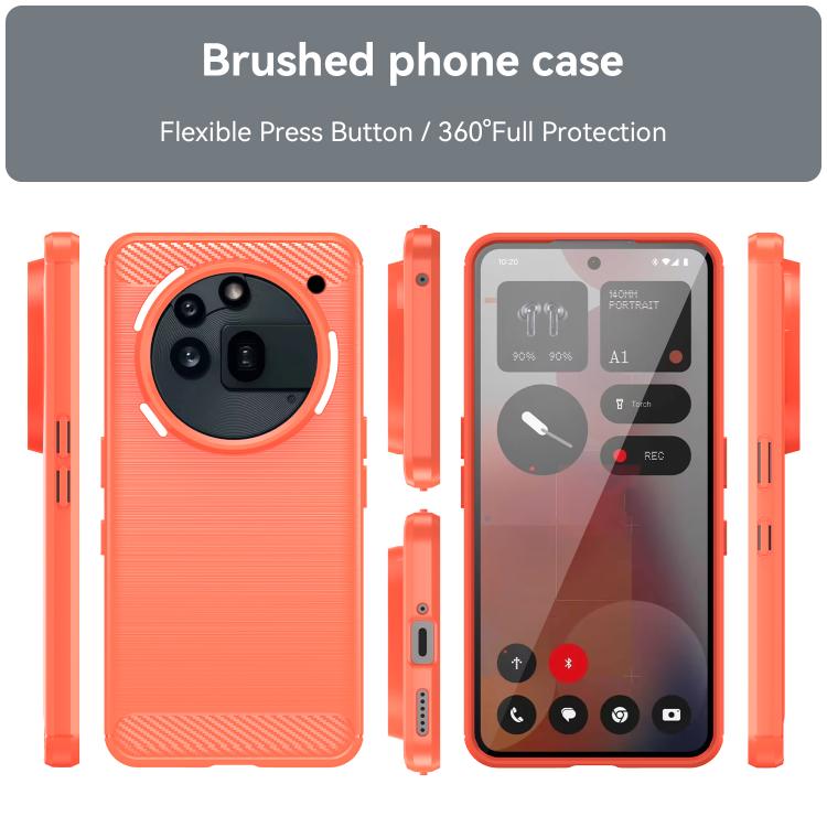 For Nothing Phone 3a Pro Carbon Fiber Brushed Texture TPU Phone Case