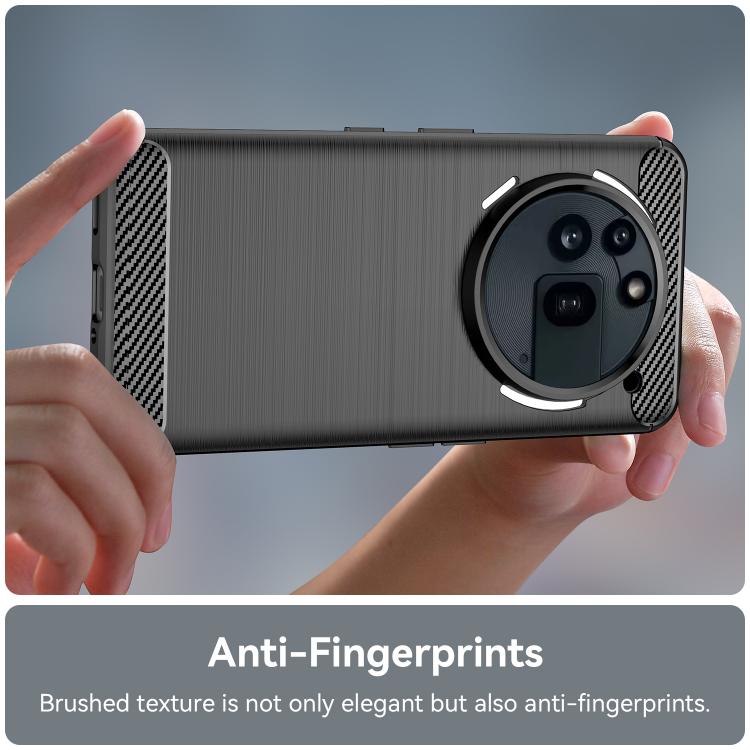For Nothing Phone 3a Pro Carbon Fiber Brushed Texture TPU Phone Case