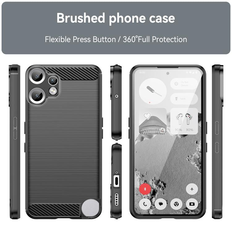 For Nothing CMF Phone 2 Pro Carbon Fiber Brushed Texture TPU Phone Case