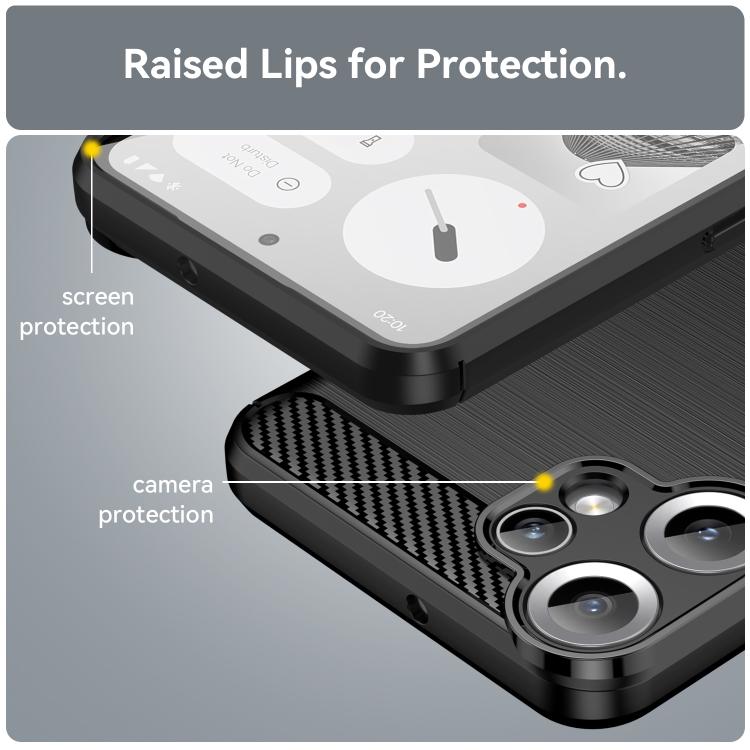 For Nothing CMF Phone 2 Pro Carbon Fiber Brushed Texture TPU Phone Case