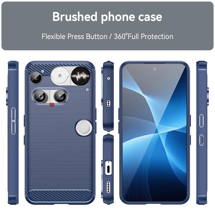 For Nothing Phone 3 Carbon Fiber Brushed Texture TPU Phone Case
