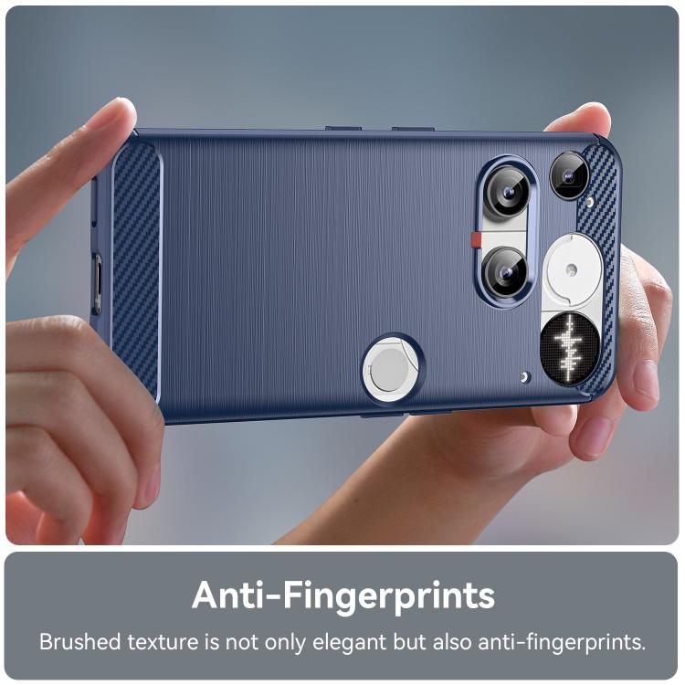 For Nothing Phone 3 Carbon Fiber Brushed Texture TPU Phone Case