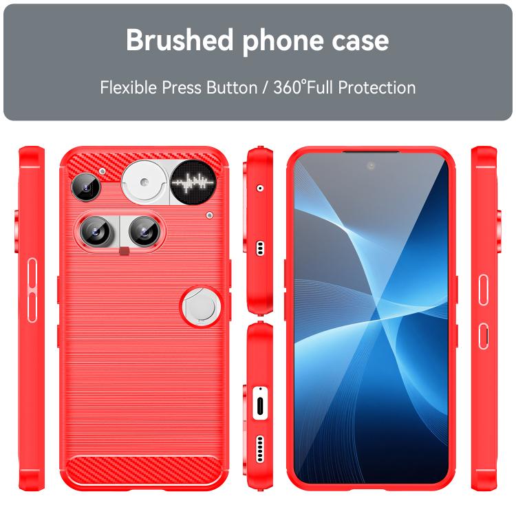 For Nothing Phone 3 Carbon Fiber Brushed Texture TPU Phone Case