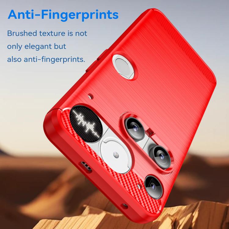 For Nothing Phone 3 Carbon Fiber Brushed Texture TPU Phone Case