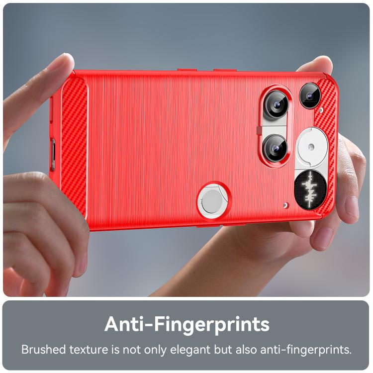 For Nothing Phone 3 Carbon Fiber Brushed Texture TPU Phone Case
