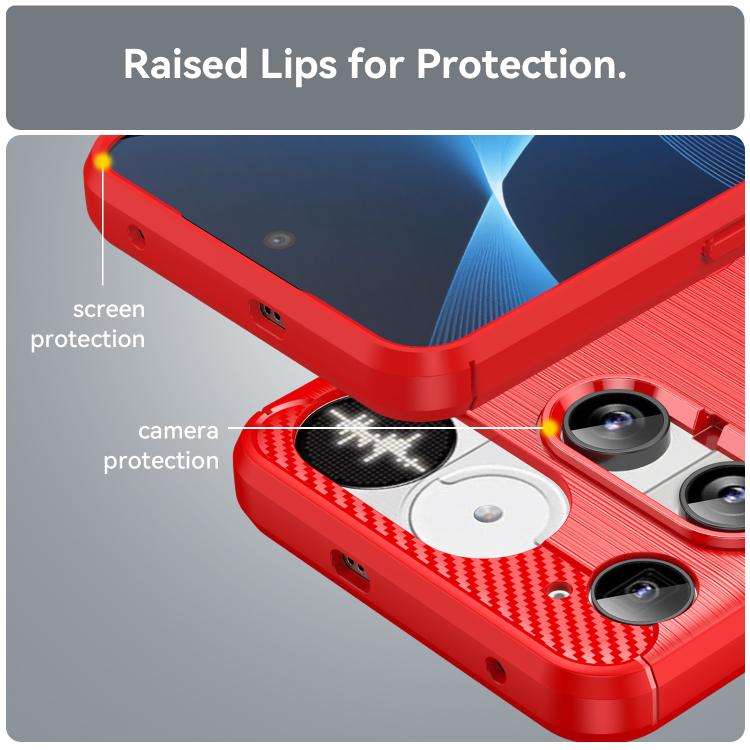 For Nothing Phone 3 Carbon Fiber Brushed Texture TPU Phone Case