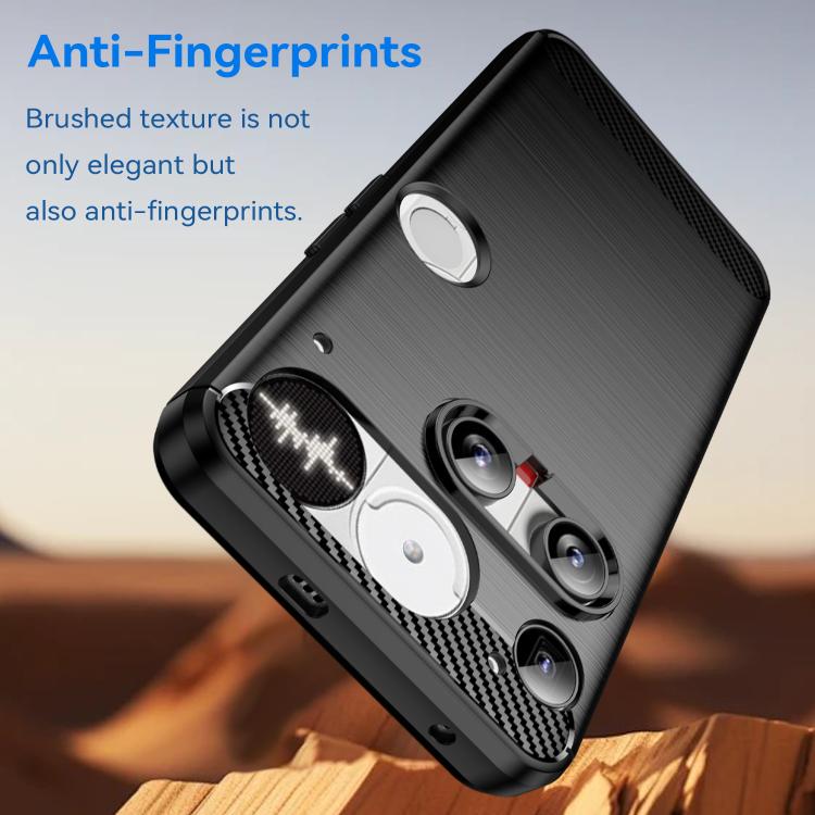 For Nothing Phone 3 Carbon Fiber Brushed Texture TPU Phone Case
