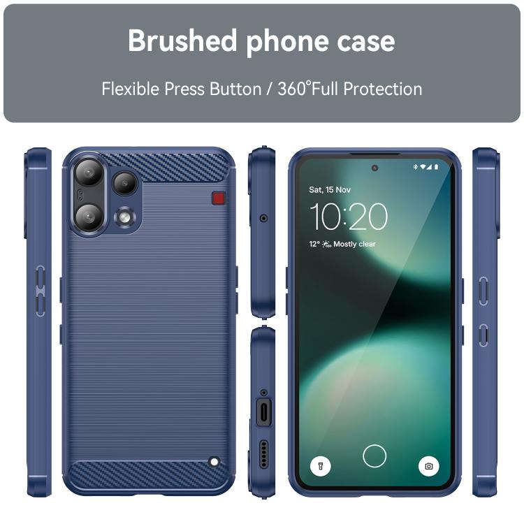 For Nothing Phone 3a Lite Carbon Fiber Brushed Texture TPU Phone Case