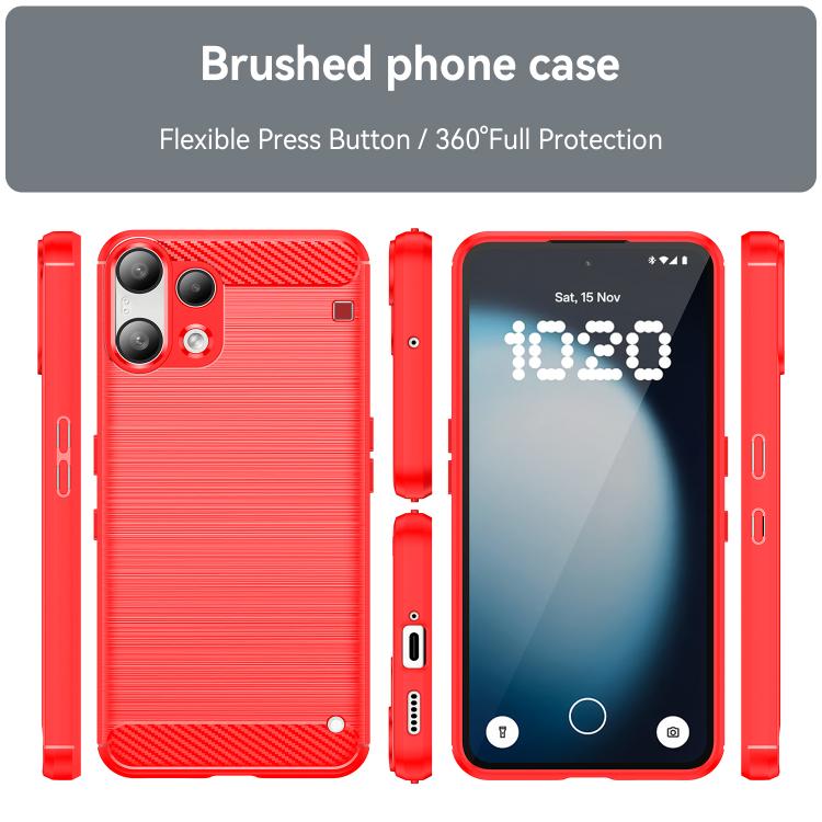 For Nothing Phone 3a Lite Carbon Fiber Brushed Texture TPU Phone Case