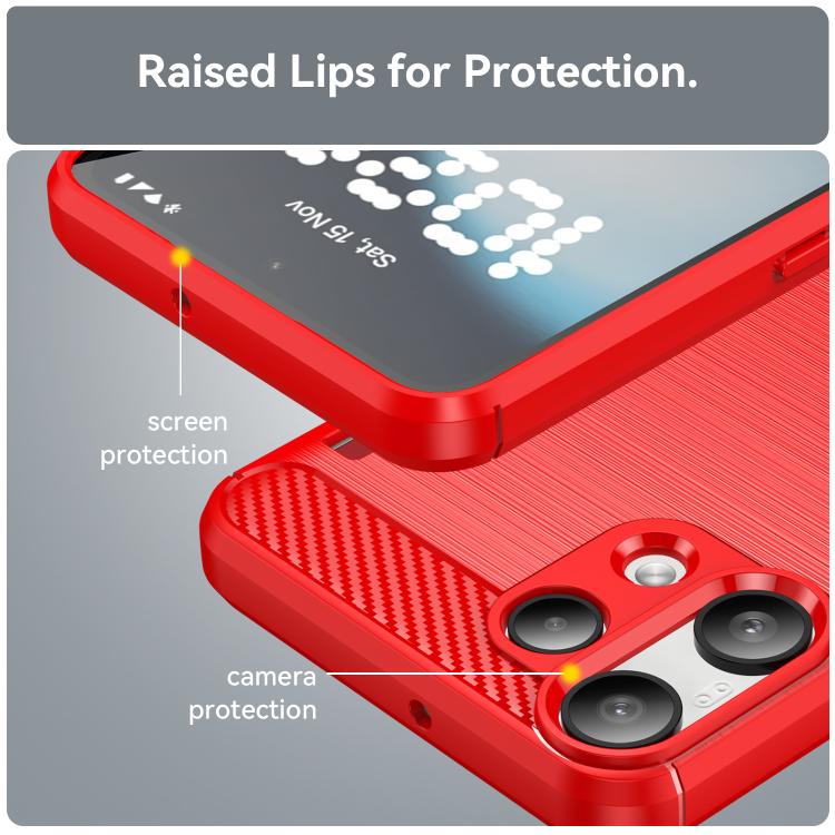 For Nothing Phone 3a Lite Carbon Fiber Brushed Texture TPU Phone Case