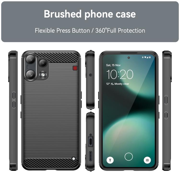 For Nothing Phone 3a Lite Carbon Fiber Brushed Texture TPU Phone Case