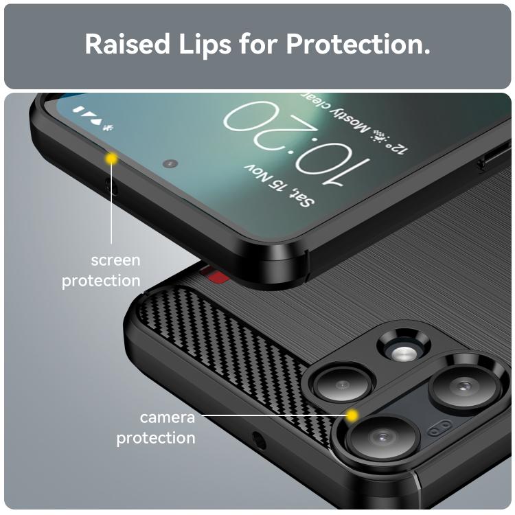 For Nothing Phone 3a Lite Carbon Fiber Brushed Texture TPU Phone Case