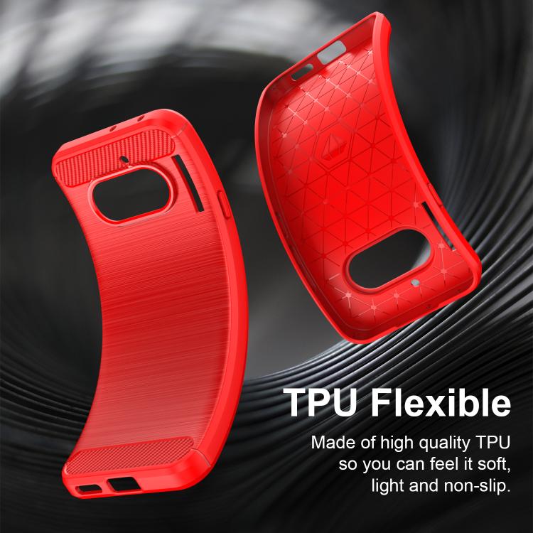 For Nothing Phone 4a Carbon Fiber Brushed Texture TPU Phone Case