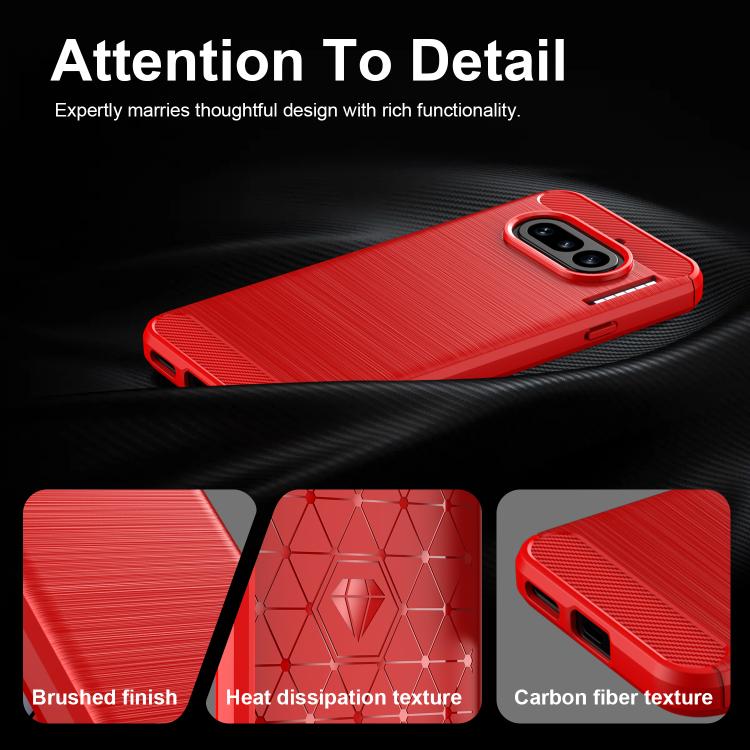 For Nothing Phone 4a Carbon Fiber Brushed Texture TPU Phone Case