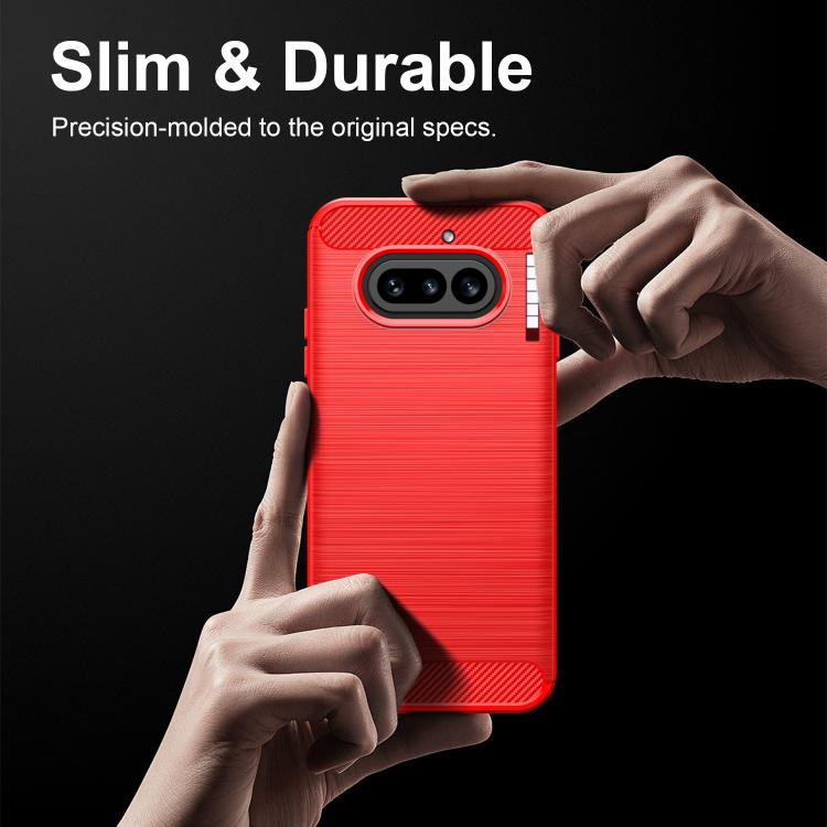 For Nothing Phone 4a Carbon Fiber Brushed Texture TPU Phone Case
