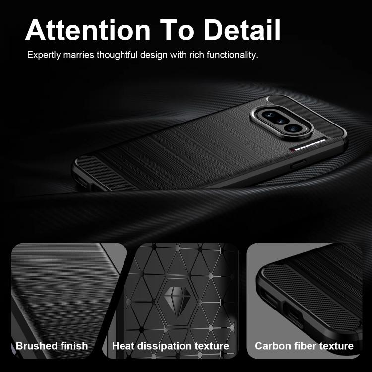 For Nothing Phone 4a Carbon Fiber Brushed Texture TPU Phone Case