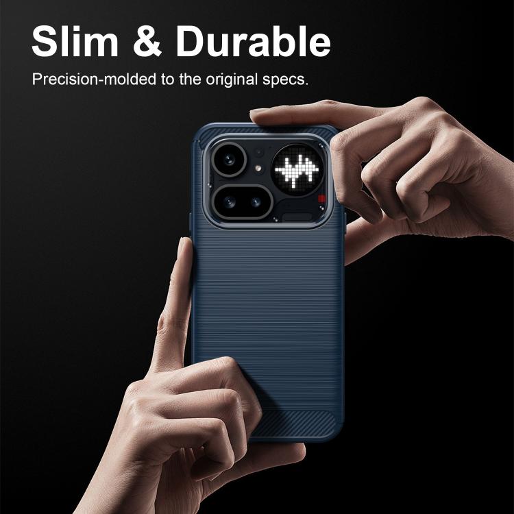 For Nothing Phone 4a Pro Carbon Fiber Brushed Texture TPU Phone Case