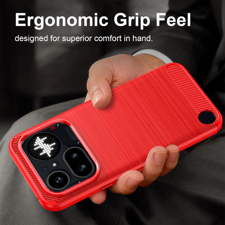 For Nothing Phone 4a Pro Carbon Fiber Brushed Texture TPU Phone Case