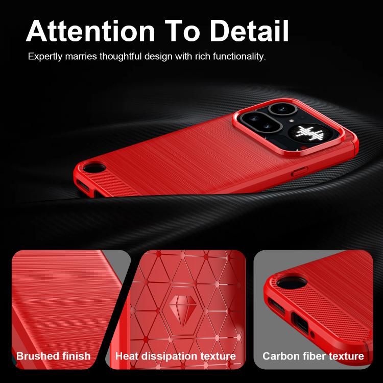 For Nothing Phone 4a Pro Carbon Fiber Brushed Texture TPU Phone Case
