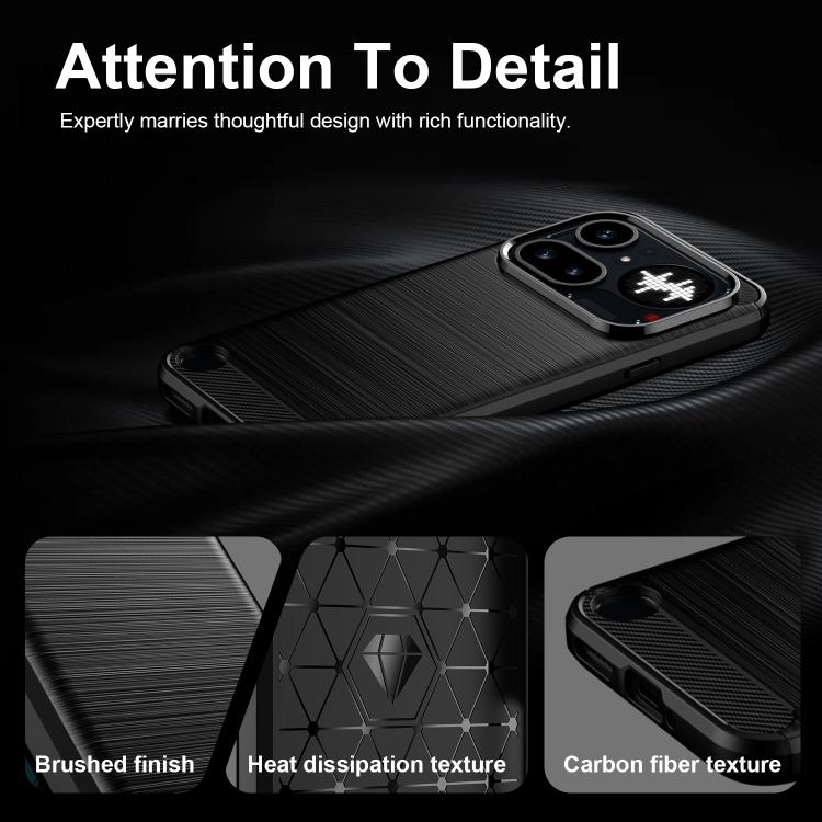 For Nothing Phone 4a Pro Carbon Fiber Brushed Texture TPU Phone Case