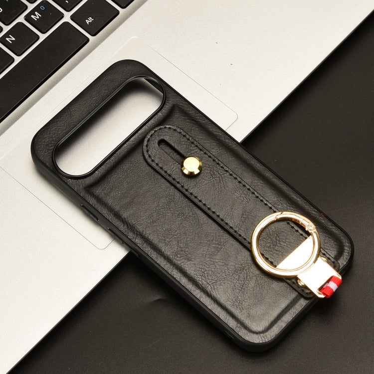For Google Pixel 9 Pro XL Wristband Leather Back Phone Case