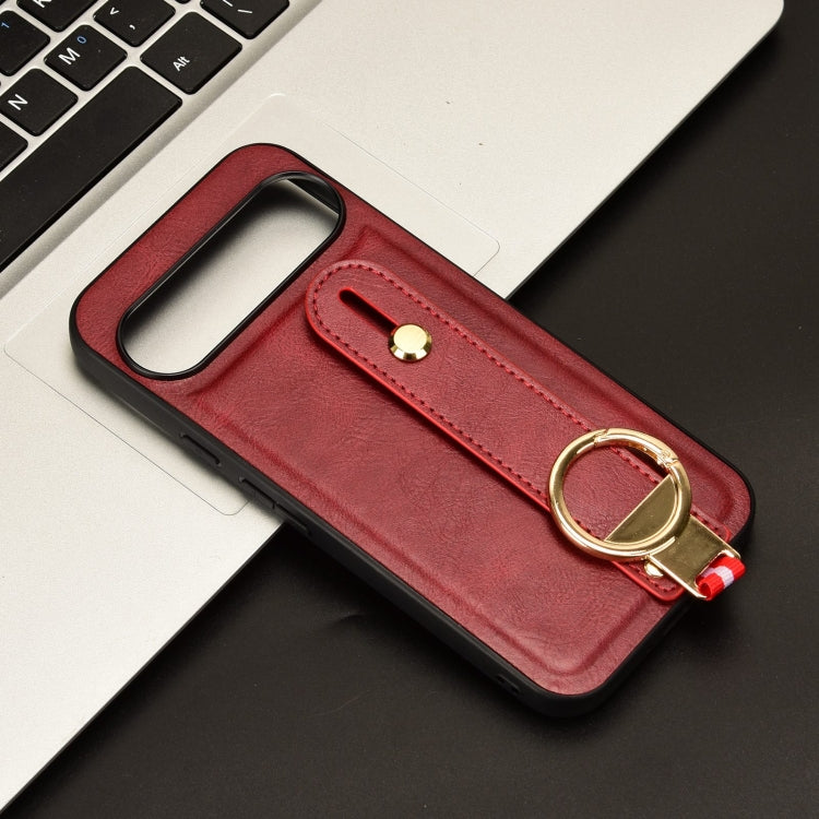 For Google Pixel 9 Pro XL Wristband Leather Back Phone Case