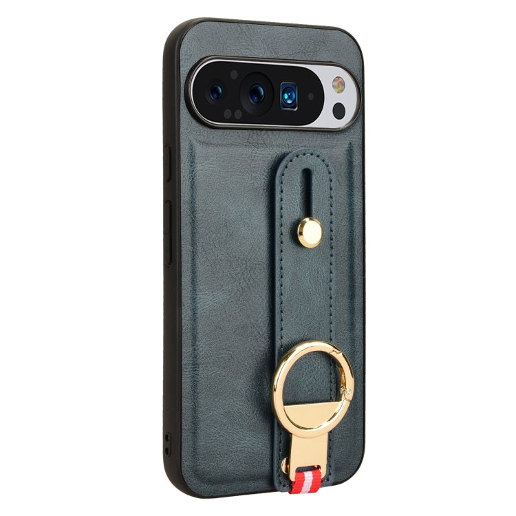 For Google Pixel 9 Pro XL Wristband Leather Back Phone Case