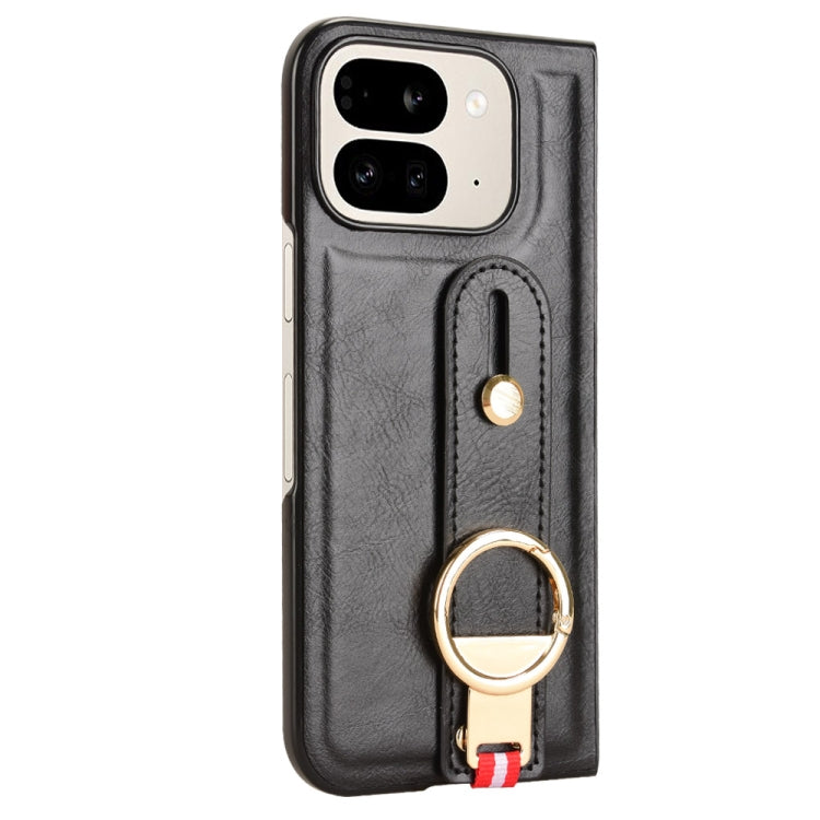 For Google Pixel 9 Pro Fold Wristband Leather Back Phone Case