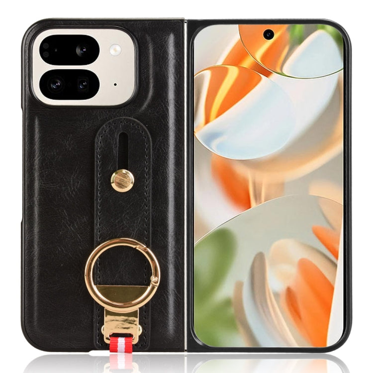 For Google Pixel 9 Pro Fold Wristband Leather Back Phone Case