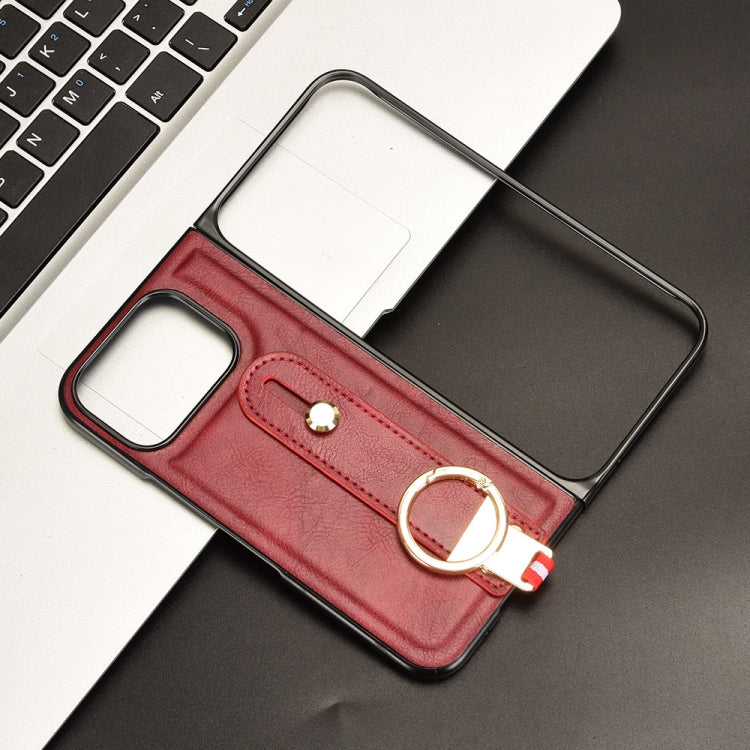 For Google Pixel 9 Pro Fold Wristband Leather Back Phone Case