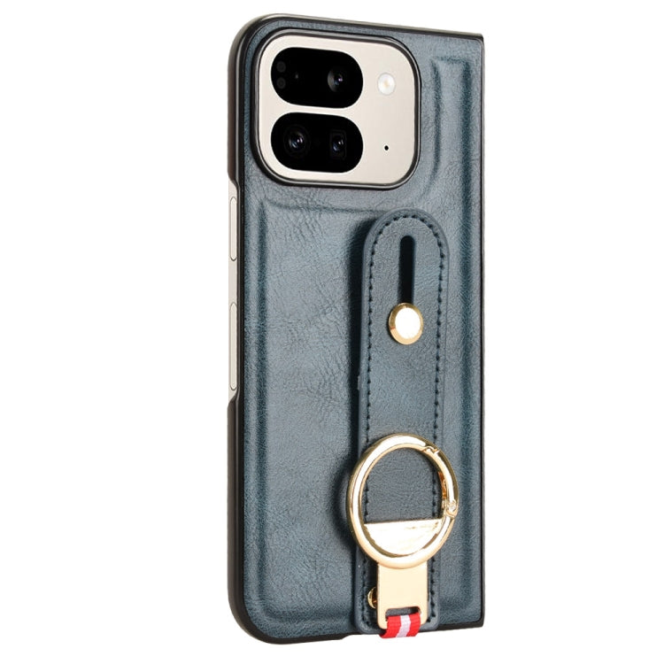 For Google Pixel 9 Pro Fold Wristband Leather Back Phone Case