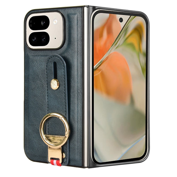 For Google Pixel 9 Pro Fold Wristband Leather Back Phone Case