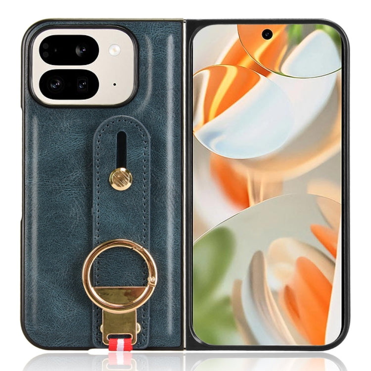 For Google Pixel 9 Pro Fold Wristband Leather Back Phone Case