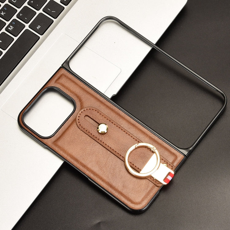 For Google Pixel 9 Pro Fold Wristband Leather Back Phone Case