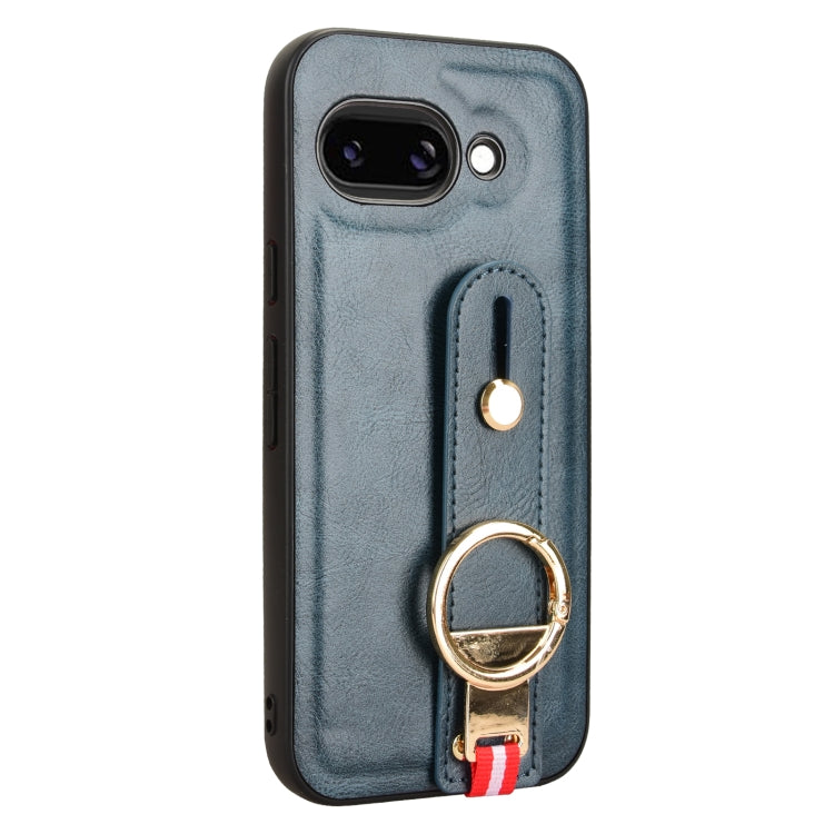 For Google Pixel 9a Wristband Leather Back Phone Case