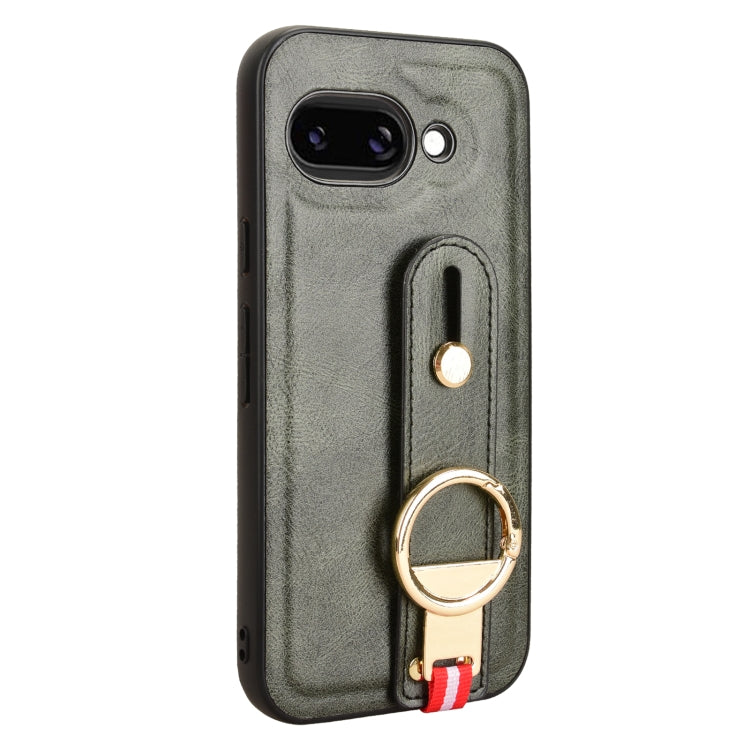 For Google Pixel 9a Wristband Leather Back Phone Case