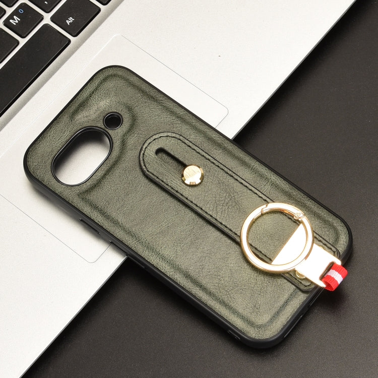 For Google Pixel 9a Wristband Leather Back Phone Case