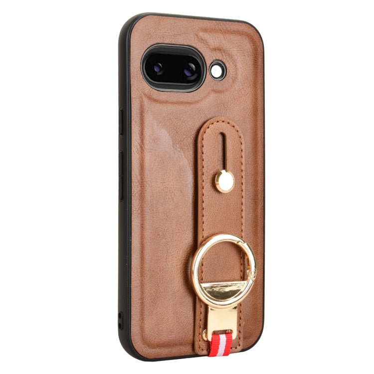 For Google Pixel 9a Wristband Leather Back Phone Case