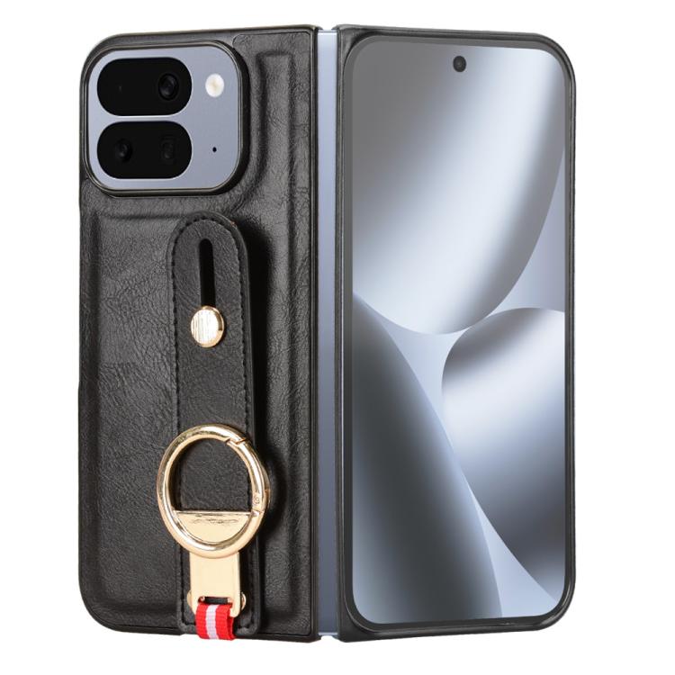 For Google Pixel 10 Pro Fold Wristband Leather Back Phone Case