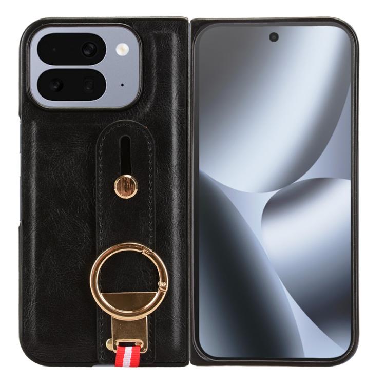 For Google Pixel 10 Pro Fold Wristband Leather Back Phone Case