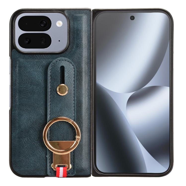 For Google Pixel 10 Pro Fold Wristband Leather Back Phone Case