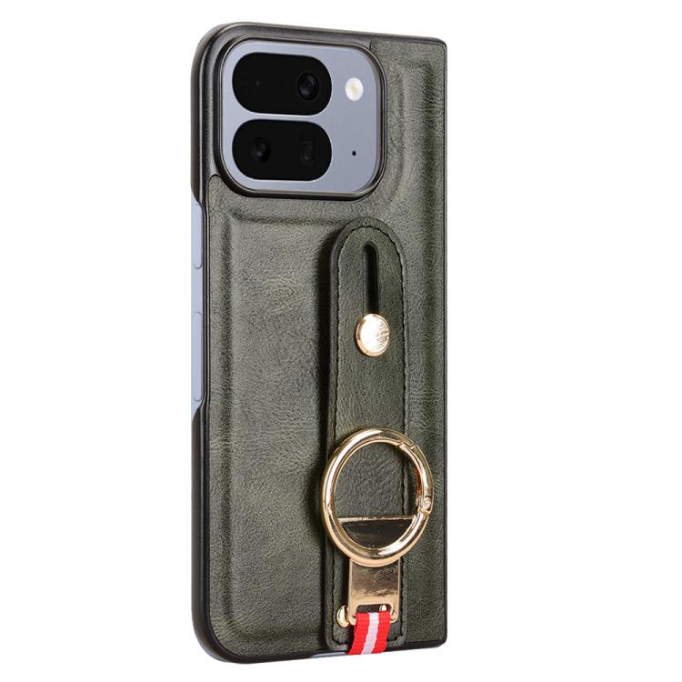 For Google Pixel 10 Pro Fold Wristband Leather Back Phone Case