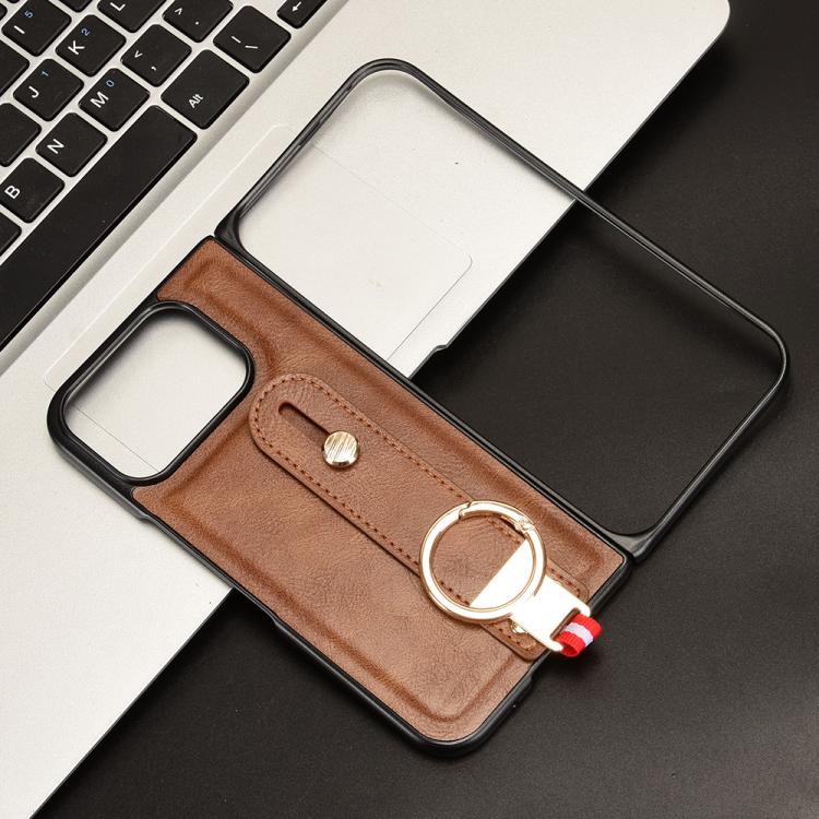 For Google Pixel 10 Pro Fold Wristband Leather Back Phone Case