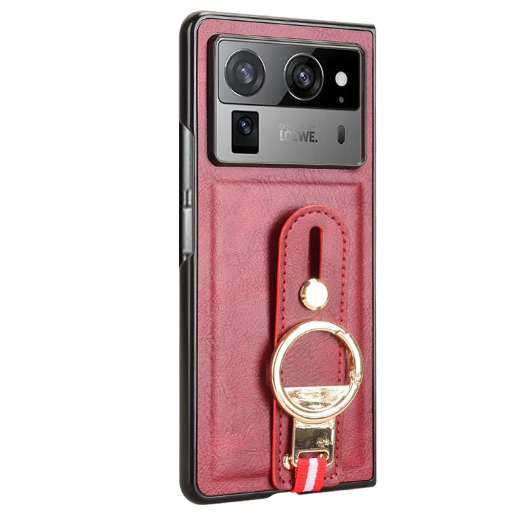 For Tecno Phantom V Fold2 Wristband Leather Back Phone Case