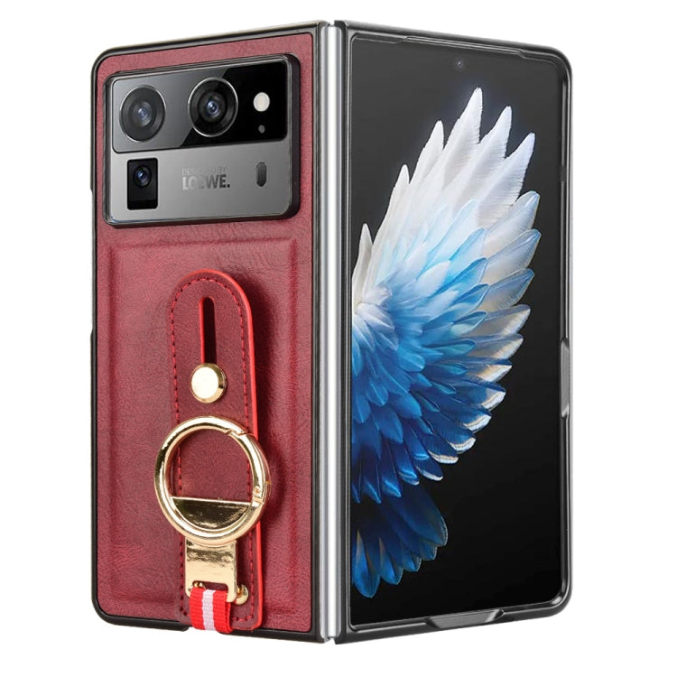 For Tecno Phantom V Fold2 Wristband Leather Back Phone Case