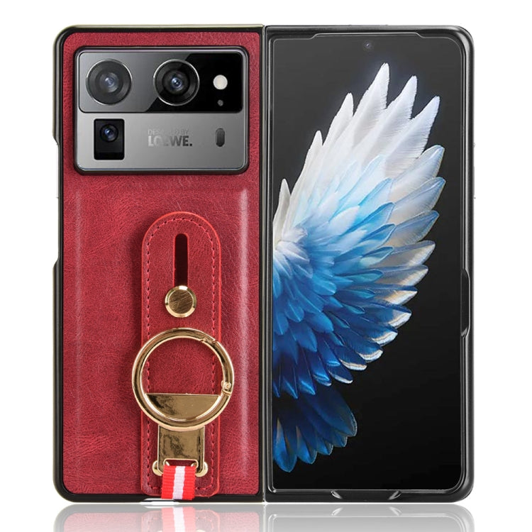 For Tecno Phantom V Fold2 Wristband Leather Back Phone Case