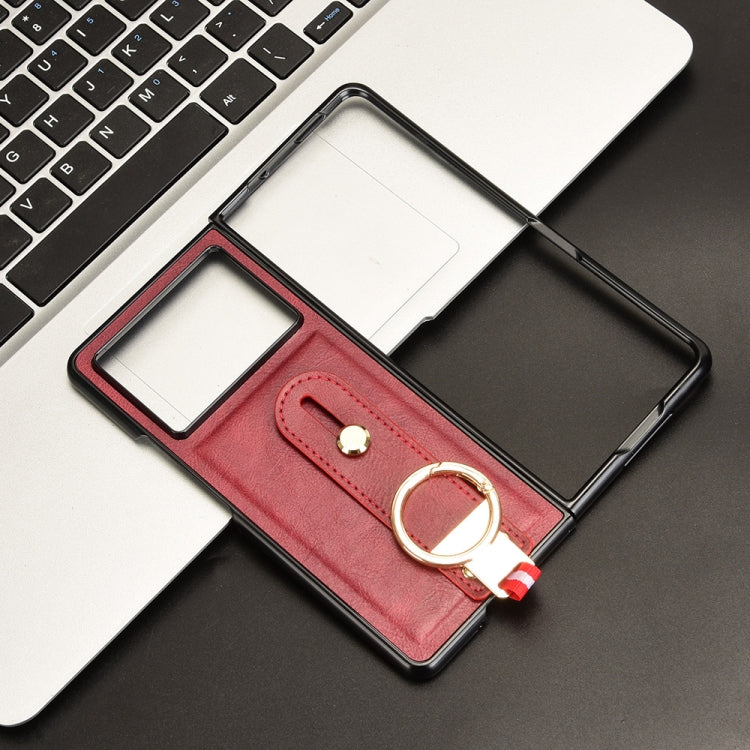 For Tecno Phantom V Fold2 Wristband Leather Back Phone Case