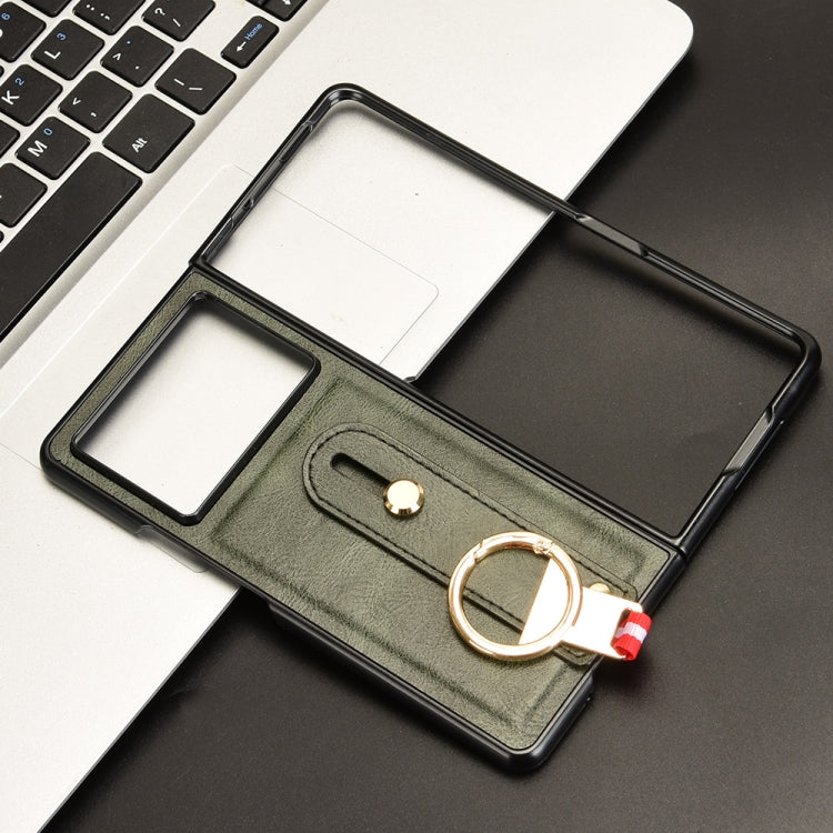 For Tecno Phantom V Fold2 Wristband Leather Back Phone Case