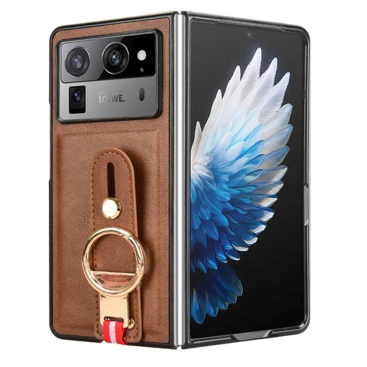 For Tecno Phantom V Fold2 Wristband Leather Back Phone Case